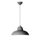 Anglepoise Original 1227 Midi Wide Brass Pendant Light in Elephant Grey — packshot
