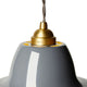 Anglepoise Original 1227 Midi Wide Brass Pendant Light in Elephant Grey — packshot, detail