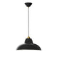 Anglepoise Original 1227 Midi Wide Brass Pendant Light in Jet Black — packshot