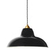 Anglepoise Original 1227 Midi Wide Brass Pendant Light in Jet Black — packshot, detail