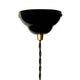 Anglepoise Original 1227 Midi Wide Brass Pendant Light in Jet Black — packshot, detail