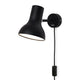 Anglepoise Type 75 Mini Wall Lamp in Jet Black, Cable & Plug — packshot