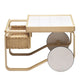 Artek 900 Tea Trolley in White Ceramic Tiles — packshot