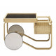 Artek 900 Tea Trolley in Black Ceramic Tiles — packshot