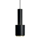 Artek A110 Hand Grenade Pendant Light in Black Shade, Brass Plated Ring — packshot