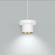 Artek A201 Pendant Light in White & Brass — studio, light on