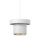 Artek A201 Pendant Light in White & Brass — packshot, light off