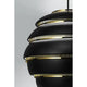 Artek A331 Beehive Pendant Light in Black, Brass Plated Rings — studio, detail
