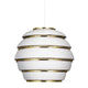Artek A331 Beehive Pendant Light in White, Brass Plated Rings — packshot