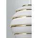 Artek A331 Beehive Pendant Light in White, Brass Plated Rings — studio, detail