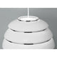 Artek A331 Beehive Pendant Light in White, Chrome Plated Rings — studio, detail