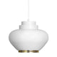 Artek A333 Turnip Pendant Light in White, Brass Plated Ring — packshot
