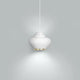 Artek A333 Turnip Pendant Light in White, Brass Plated Ring — studio, light on