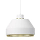 Artek AMA500 Pendant Light in White, Brass Ring — packshot, light off