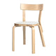 Artek 69 Dining Chair in Natural Lacquered, White HPL Seat — packshot