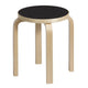 Artek E60 Low Stool in Black Linoleum — packshot