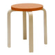 Artek E60 Low Stool in Orange Lacquered — packshot