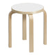 Artek E60 Low Stool in White HPL — packshot
