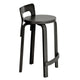 Artek High Chair K65 Counter Stool in Black Lacquered — packshot