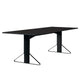 Artek REB 002 Kaari Rectangular Dining Table in Black Oak, Black HPL — packshot