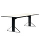 Artek REB 002 Kaari Rectangular Dining Table in Black Oak, White HPL — packshot