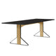 Artek REB 002 Kaari Rectangular Dining Table in Natural Oak, Black HPL — packshot