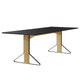 Artek REB 002 Kaari Rectangular Dining Table in Natural Oak, Black Linoleum — packshot