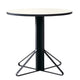 Artek REB 003 Kaari Round Dining Table in Black Oak, White HPL — packshot