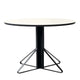 Artek REB 004 Kaari Round Dining Table in Black Oak, White HPL — packshot