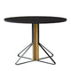 Artek REB 004 Kaari Round Dining Table in Natural Oak, Black HPL — packshot