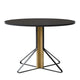 Artek REB 004 Kaari Round Dining Table in Natural Oak, Black Linoleum — packshot