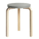 Artek 60 Low Stool in Grey Lacquer — packshot