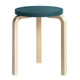 Artek 60 Low Stool in Petrol Lacquer — packshot