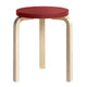 Artek 60 Low Stool in Red Lacquer — packshot