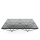 B&B Italia Alanda '18 TA120 coffee table black steel rod Smoky glass top view