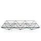 B&B Italia Alanda '18 TA180 coffee table black steel rod Extra Light glass side view
