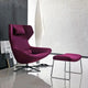 B&B Italia Metropolitan Swivel Lounge Chair MP100AP — four-spoke star base, lifestyle view