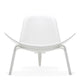 Carl Hansen CH07 Shell Chair Beech Coloured front view 2