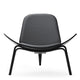 Carl Hansen CH07 Shell Chair Oak Black Fiord 171 front view