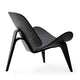 Carl Hansen CH07 Shell Chair Oak Black Fiord 171 rear view