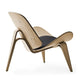 Carl Hansen CH07 Shell Chair Oak Oil Thor 301 rear view