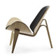 Carl Hansen CH07 Shell Chair Oak White Oil Divina 181 side view