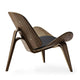 Carl Hansen CH07 Shell Chair Walnut Oil Thor 301 rear view