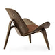 Carl Hansen CH07 Shell Chair Walnut Oil Thor 307 rear view