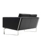 Carl Hansen CH102 2 Seat Sofa in Thor 301, stainless steel — packshot