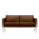 Carl Hansen CH102 2 Seat Sofa in Thor 307, stainless steel — packshot