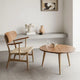 Carl Hansen CH008 Coffee Table in Teak Oak Oil — lifestyle, living room