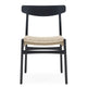 Carl Hansen CH23 Dining Chair in Oak Black, natural paper cord — packshot