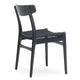 Carl Hansen CH23 Dining Chair in Oak Black, black paper cord — packshot