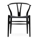 Carl Hansen CH24 Wishbone Chair in Ash Black Lacquer, Black Cord — packshot